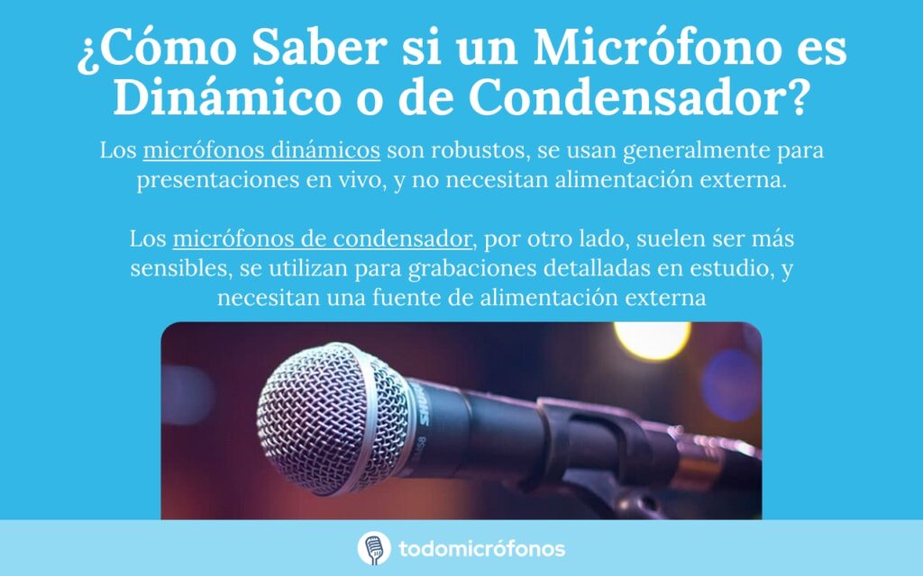 ¿Como Saber si un Microfono es Dinamico o de Condensador